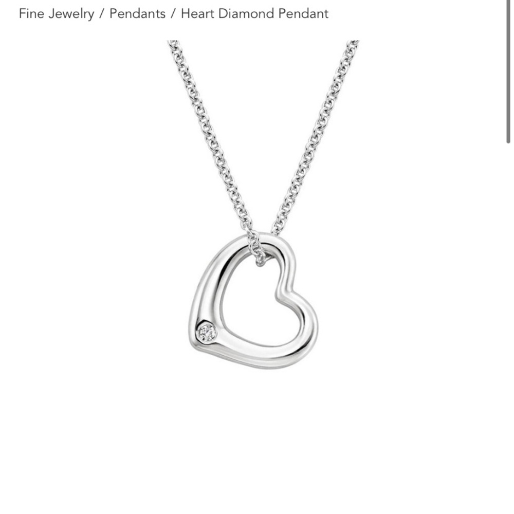 Brilliant Earth Silver Heart Diamond Pendant